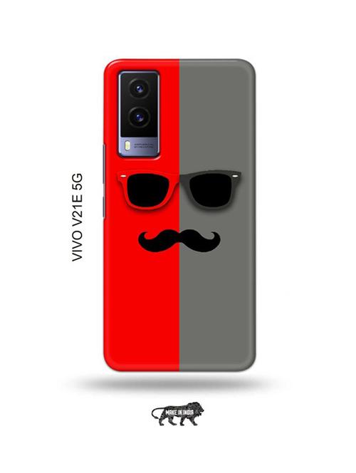 hipster red back cover compatible with vivo v21e 5g - 18990603 - Very Small Image - 1