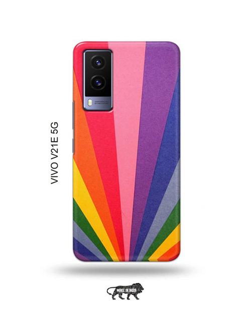 rainbow strips back cover compatible with vivo v21e 5g - 18990631 - Very Small Image - 1
