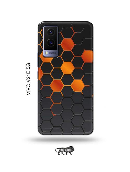 orange honey combs back cover compatible with vivo v21e 5g - 18990664 - Very Small Image - 1