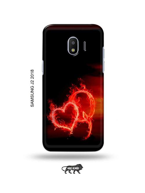 fire heart letter q back cover compatible with samsung j2 (2018) - 18990933 - Very Small Image - 1