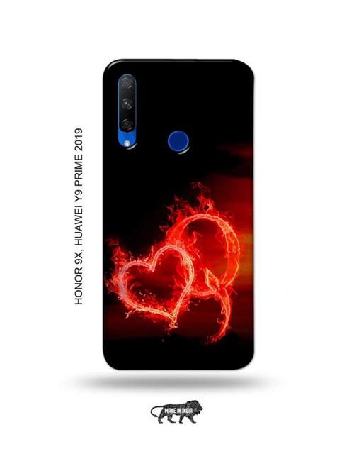 fire heart letter q back cover compatible with honor 9x, huawei y9 prime 2019 - 18991134 - Very Small Image - 1