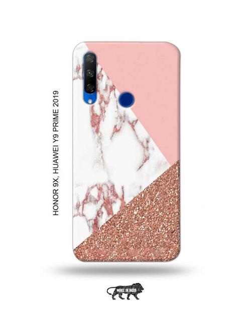 glitter marble back cover compatible with honor 9x, huawei y9 prime 2019 - 18991317 - Very Small Image - 1