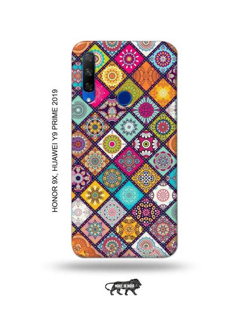 aztec mix back cover compatible with honor 9x, huawei y9 prime 2019 - 18991338 - Very Small Image - 1
