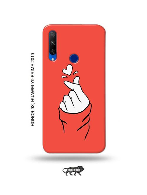 korean heart gesture pink back cover compatible with honor 9x, huawei y9 prime 2019 - 18991358 - Very Small Image - 1