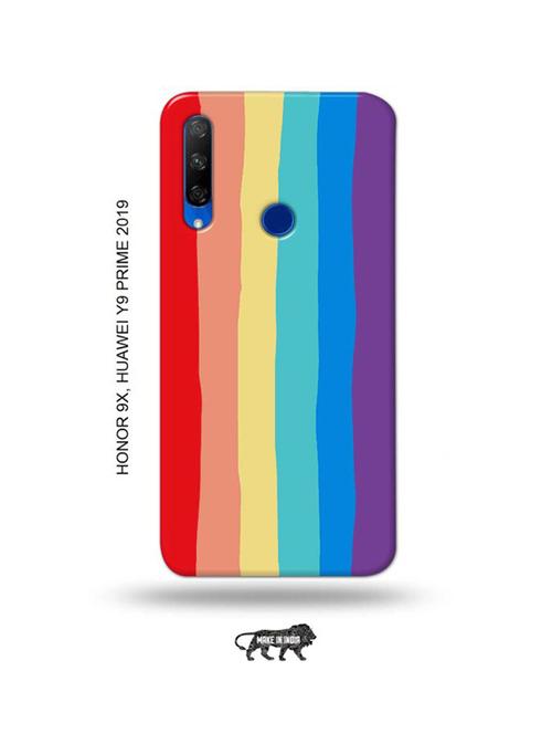 rainbow colour back cover compatible with honor 9x, huawei y9 prime 2019 - 18991393 - Very Small Image - 1