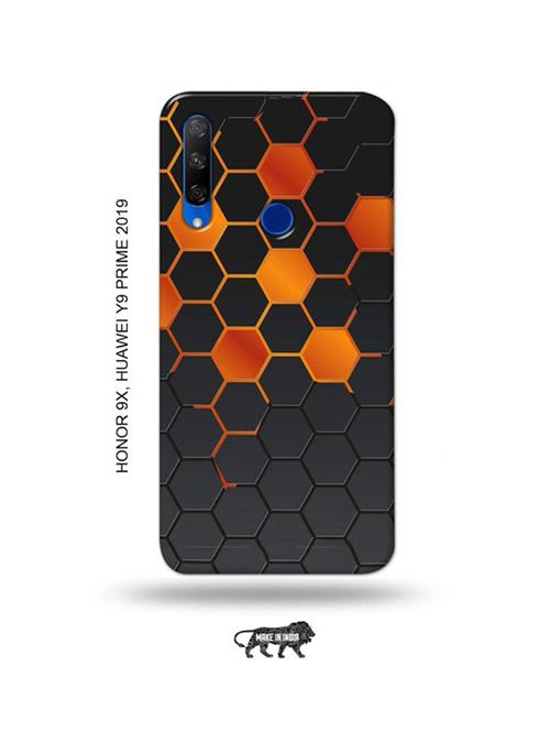 orange honey combs back cover compatible with honor 9x, huawei y9 prime 2019 - 18991429 - Very Small Image - 1