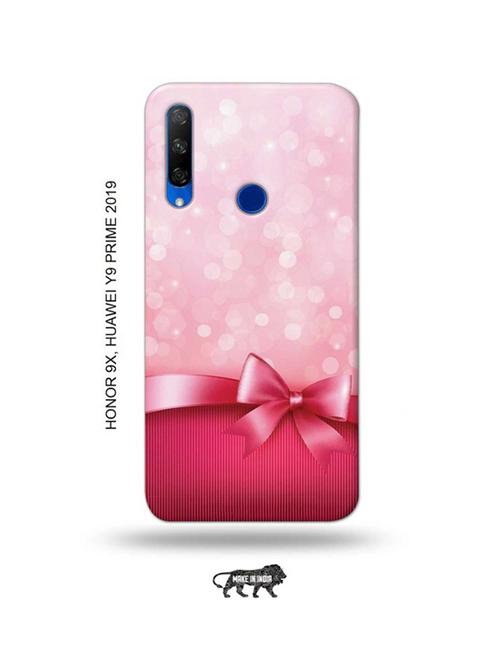pink bow tie back cover compatible with honor 9x, huawei y9 prime 2019 - 18991460 - Very Small Image - 1