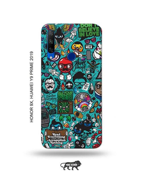 zombies dope back cover compatible with honor 9x, huawei y9 prime 2019 - 18991549 - Very Small Image - 1
