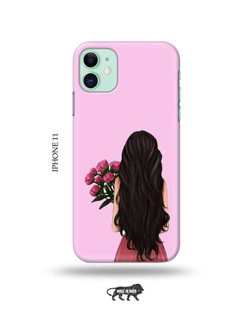 girl with flowers back cover compatible with iphone 11 - 18991700 - Very Small Image - 1