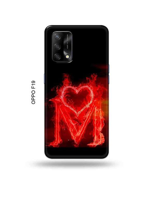fire heart letter back cover compatible with oppo f19, f19s, oppo a74 - 18992130 - Very Small Image - 1