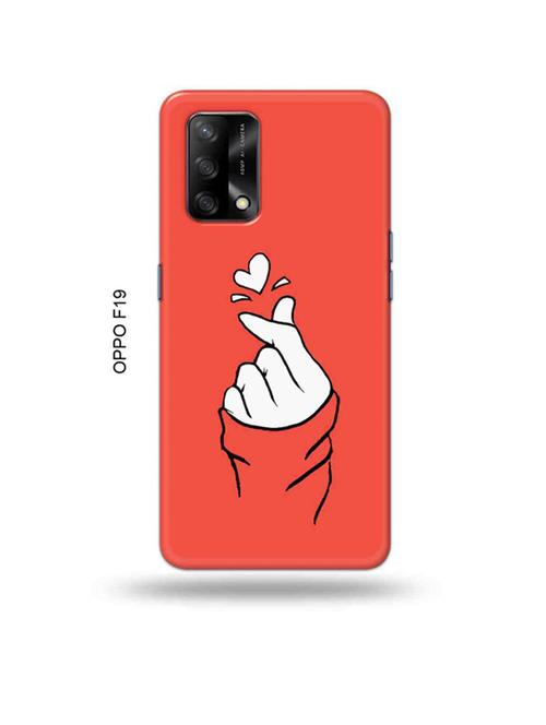 korean heart gesture pink back cover compatible with oppo f19, f19s, oppo a74 - 18992360 - Very Small Image - 1