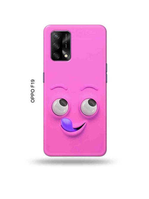 yummy face pink back cover compatible with oppo f19, f19s, oppo a74 - 18992384 - Very Small Image - 1