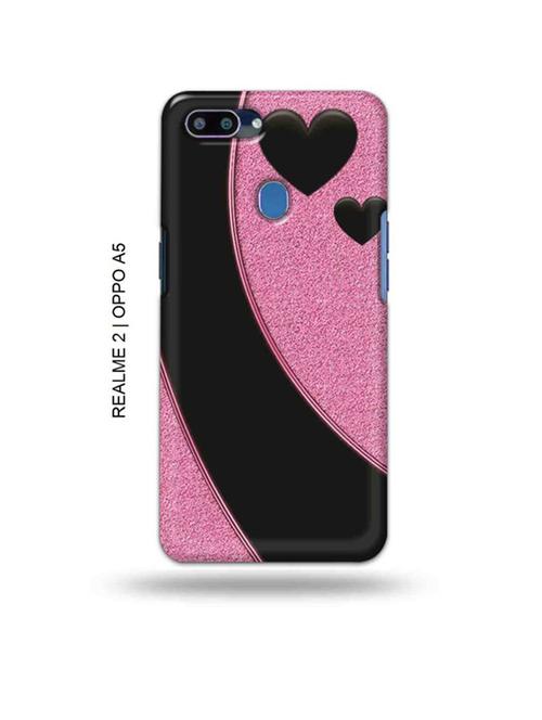 hearts back cover compatible with realme 2, oppo a5 - 18992732 - Very Small Image - 1