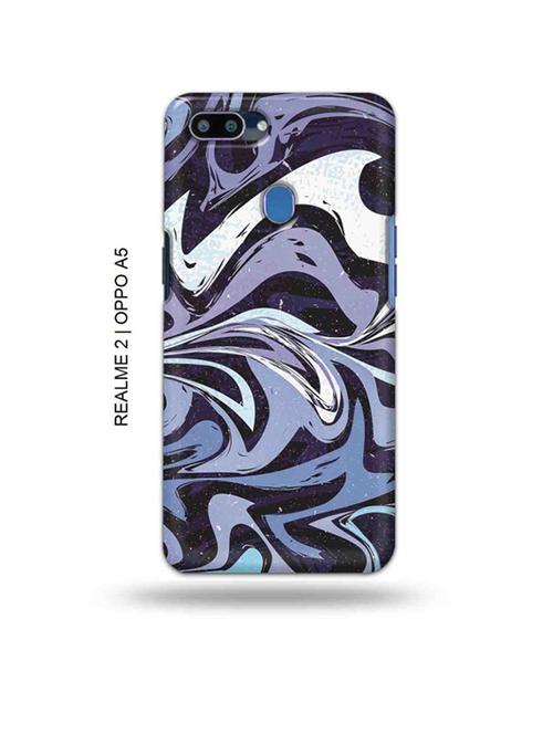 messy blue back cover compatible with realme 2, oppo a5 - 18992733 - Very Small Image - 1
