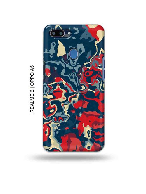 abstract red back cover compatible with realme 2, oppo a5 - 18992742 - Very Small Image - 1
