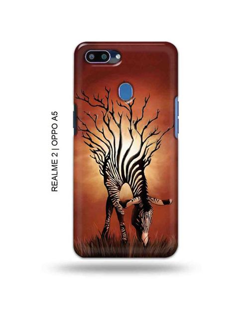 zebra back cover compatible with realme 2, oppo a5 - 18992762 - Very Small Image - 1