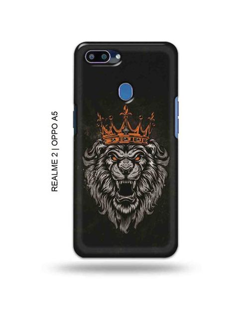 king lion back cover compatible with realme 2, oppo a5 - 18992770 - Very Small Image - 1