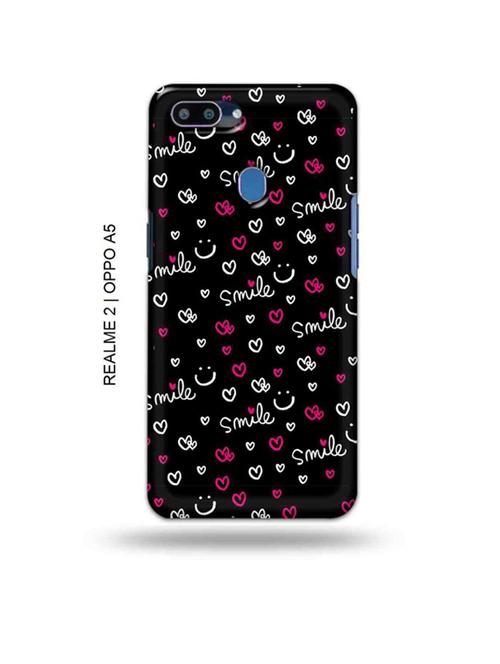 smile doodle back cover compatible with realme 2, oppo a5 - 18992787 - Very Small Image - 1