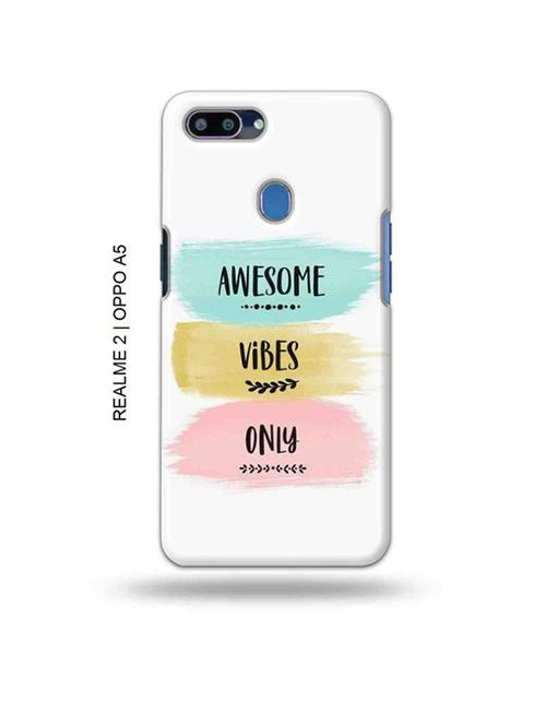 awesome vibes only back cover compatible with realme 2, oppo a5 - 18992812 - Very Small Image - 1