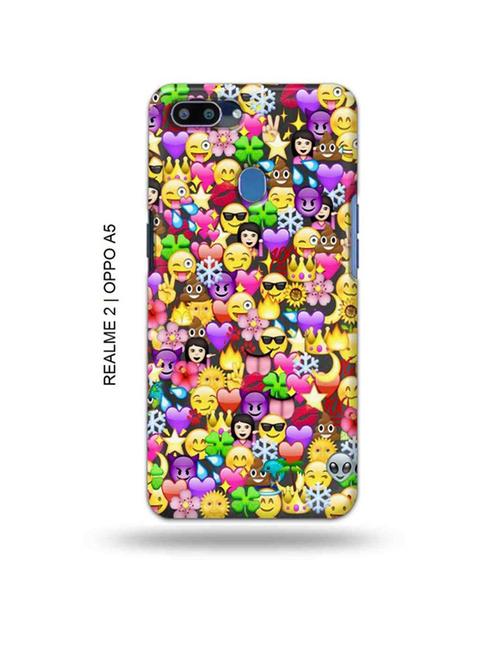 emojis back cover compatible with realme 2, oppo a5 - 18992895 - Very Small Image - 1