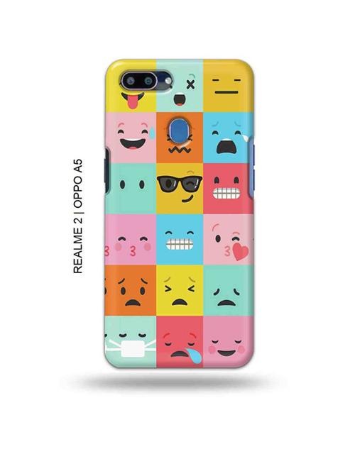 emojies back cover compatible with realme 2, oppo a5 - 18992917 - Very Small Image - 1