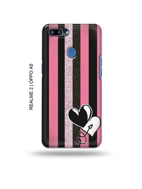 hearts back cover compatible with realme 2, oppo a5 - 18992939 - Very Small Image - 1