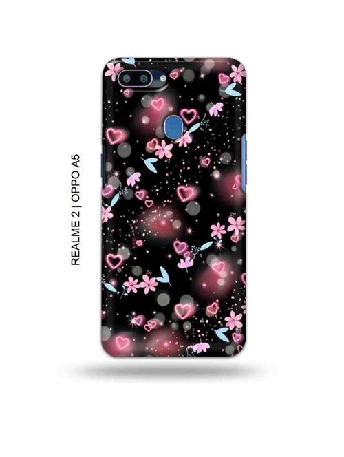 flower and hearts back cover compatible with realme 2, oppo a5 - 18993001 - Very Small Image - 1