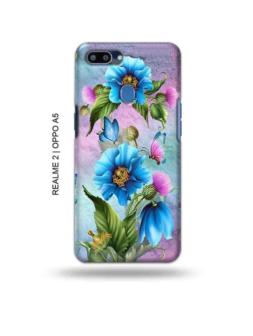 floral back cover compatible with realme 2, oppo a5 - 18993012 - Very Small Image - 1