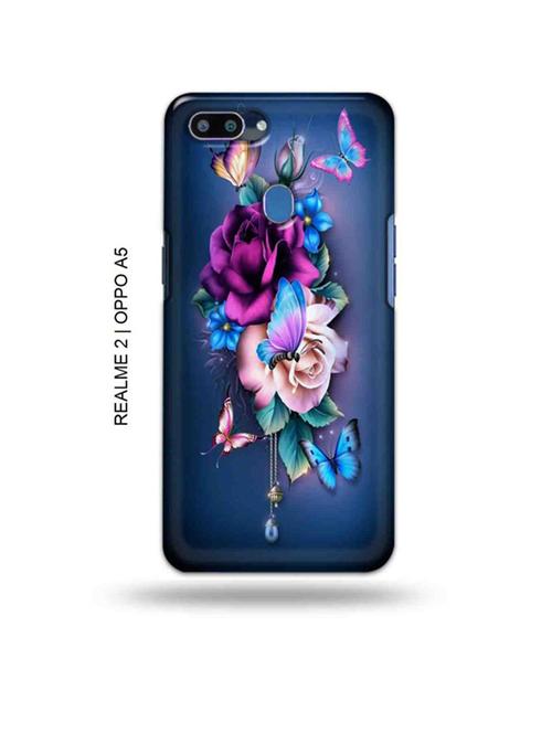 flowers back cover compatible with realme 2, oppo a5 - 18993014 - Very Small Image - 1