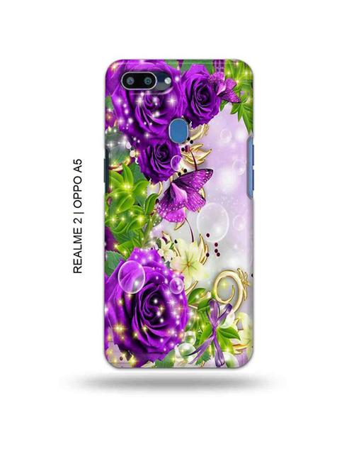 flowers back cover compatible with realme 2, oppo a5 - 18993015 - Very Small Image - 1