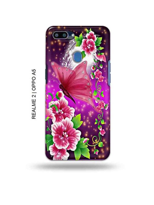 flowers back cover compatible with realme 2, oppo a5 - 18993017 - Very Small Image - 1