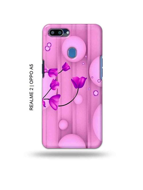 flowers back cover compatible with realme 2, oppo a5 - 18993020 - Very Small Image - 1