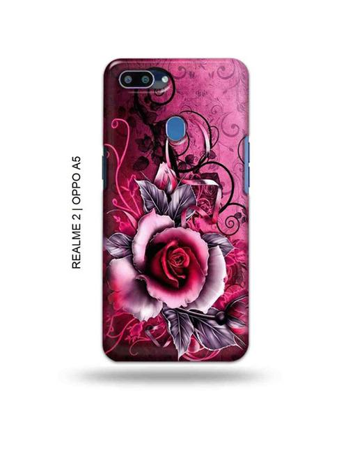 flowers back cover compatible with realme 2, oppo a5 - 18993023 - Very Small Image - 1