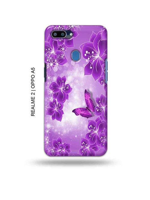 flowers back cover compatible with realme 2, oppo a5 - 18993025 - Very Small Image - 1