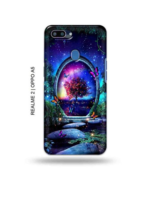 flowers back cover compatible with realme 2, oppo a5 - 18993026 - Very Small Image - 1