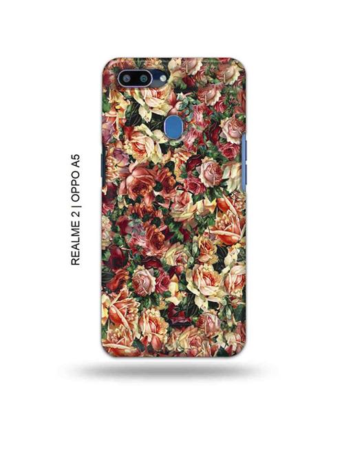 flowers back cover compatible with realme 2, oppo a5 - 18993041 - Very Small Image - 1