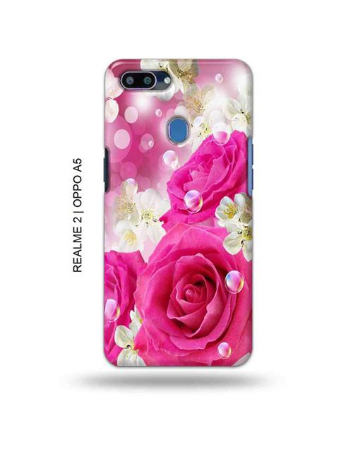 flowers back cover compatible with realme 2, oppo a5 - 18993042 - Very Small Image - 1