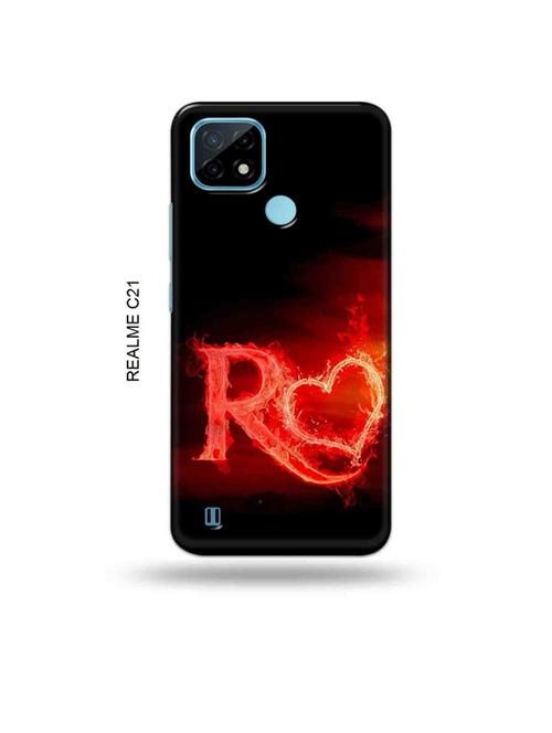 fire heart letter r back cover compatible with realme c21 - 18993137 - Very Small Image - 1
