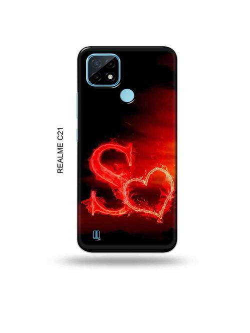 fire heart letter s back cover compatible with realme c21 - 18993138 - Very Small Image - 1