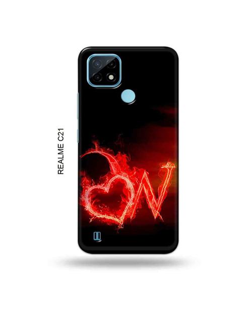 fire heart letter w back cover compatible with realme c21 - 18993142 - Very Small Image - 1