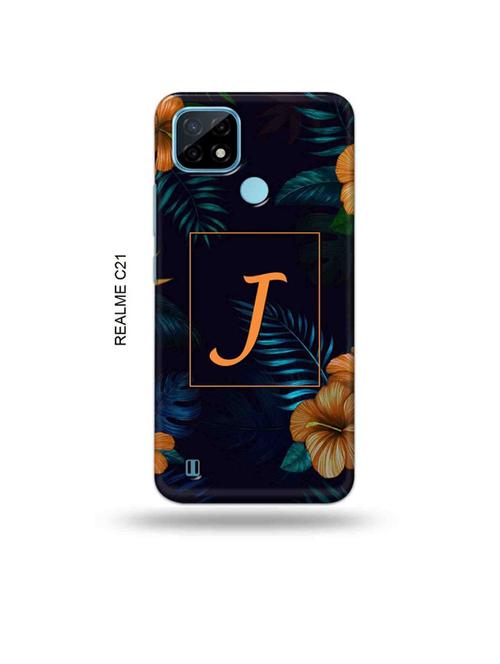 floral j back cover compatible with realme c21 - 18993155 - Very Small Image - 1