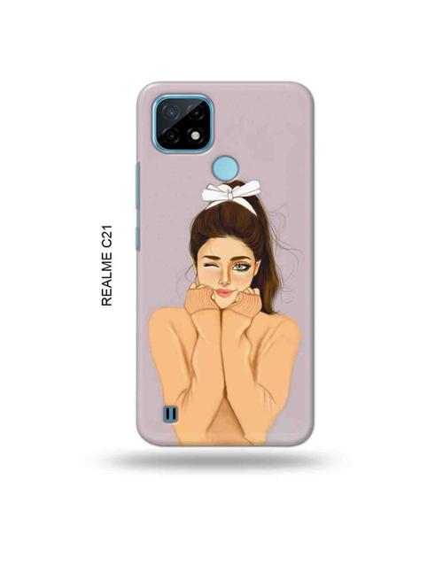 cozy girl back cover compatible with realme c21 - 18993201 - Very Small Image - 1