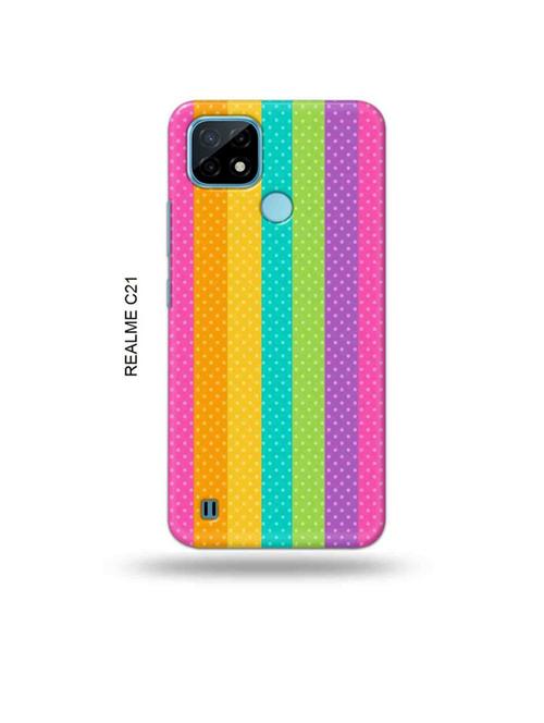dotted rainbow back cover compatible with realme c21 - 18993399 - Very Small Image - 1