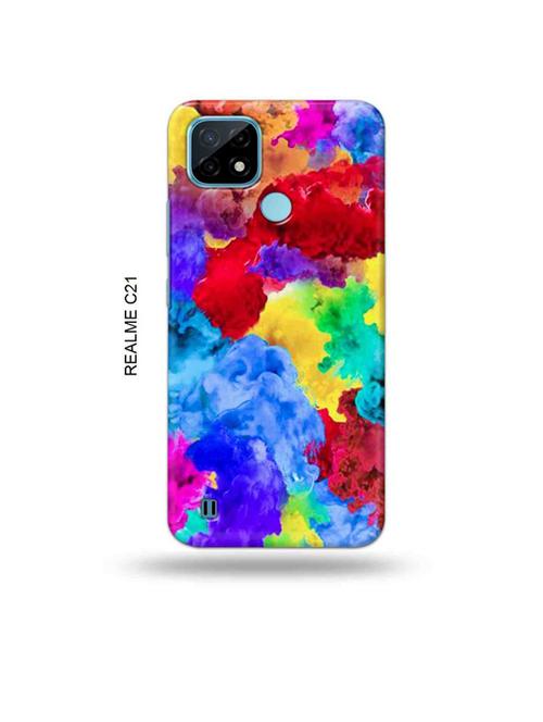 colour holi back cover compatible with realme c21 - 18993451 - Very Small Image - 1