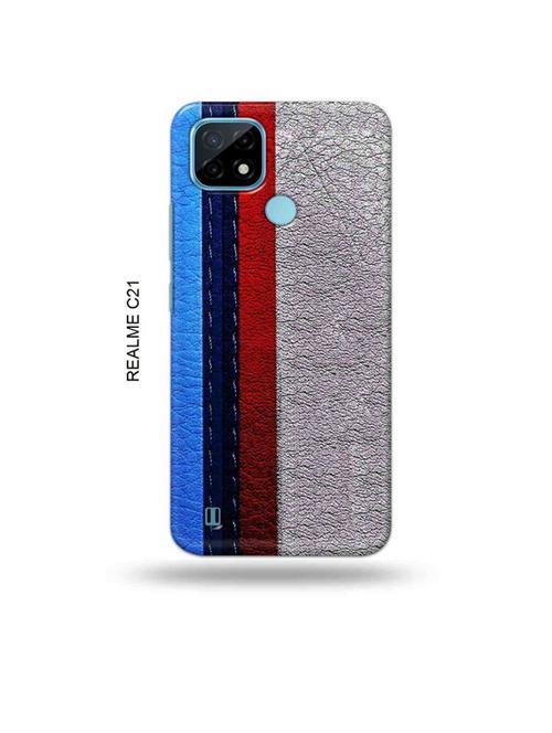 leather strips back cover compatible with realme c21 - 18993473 - Very Small Image - 1