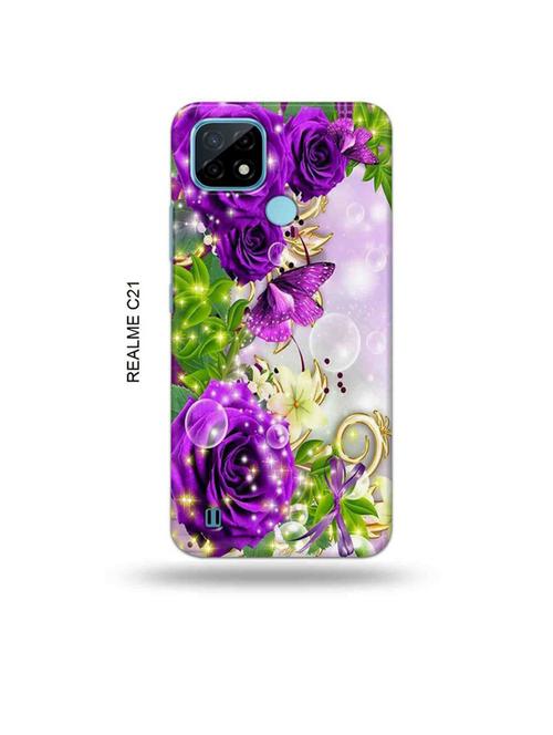 flowers back cover compatible with realme c21 - 18993516 - Very Small Image - 1