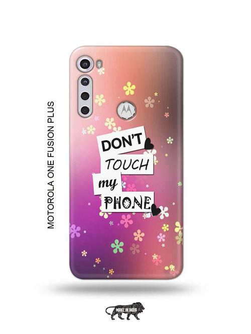 donu2019t touch my phone back cover compatible with motorola one fusion plus - 18993673 - Very Small Image - 1