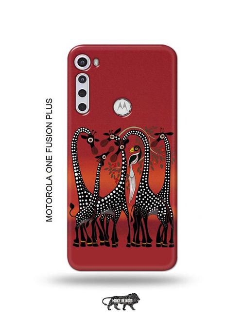kalankari giraffe back cover compatible with motorola one fusion plus - 18993765 - Very Small Image - 1