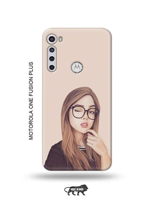 girl illustration back cover compatible with motorola one fusion plus - 18993859 - Very Small Image - 1