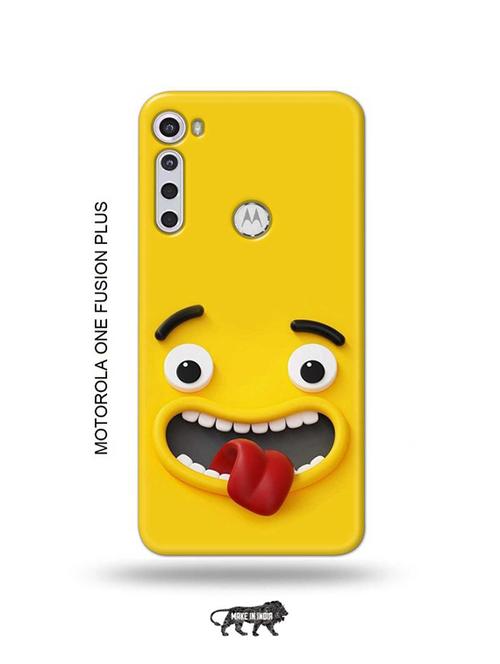 wink face yellow back cover compatible with motorola one fusion plus - 18993888 - Very Small Image - 1